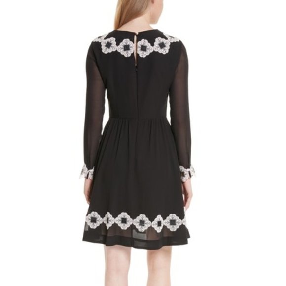 Ted Baker Avianah Lace Trim Fit & Flare Dress - Picture 4 of 7